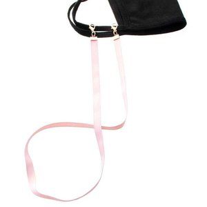 Stay Safe Pink Face Mask Lanyard